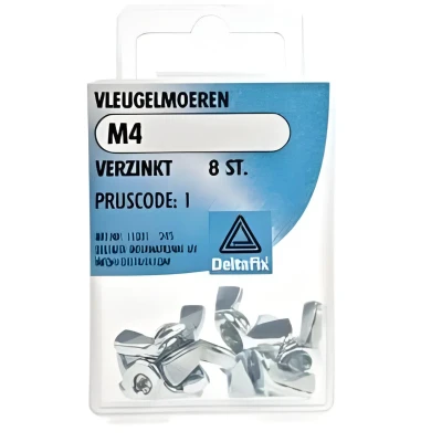 Afbeelding van Vleugelmoer m4 verz 8st Deltafix