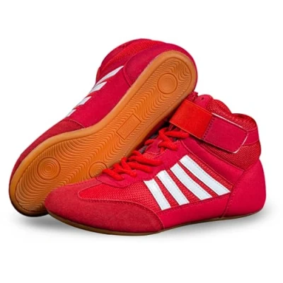 Afbeelding van Boksschoenen voor jonge boksschoenen, uniseks, licht, antislip, comfortabele voering, duurzaam, training, vechten, fitness, kickboksen, kunst