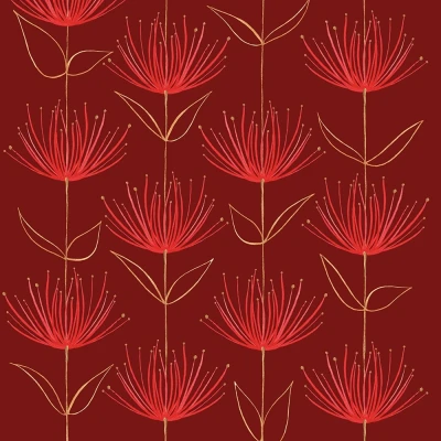 Afbeelding van Ppd 1333372 Serviet 33x33 Flowers On Fire