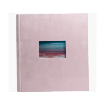 Afbeelding van EXACOMPTA Ref. 16177E Fotoalbum Skandi boek 300 foto&#039;s 60 witte pagina&#039;s Formaat 29 x 32 cm Omslag in Nude Velours look Personalisatievenster met visueel vakantielandschap
