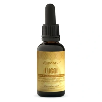 Afbeelding van DIOXNATUR® Lugol oplossing 2% farmaceutische kwaliteit 100 ml Milde formule van jodium en kaliumjodide met nauwkeurige pipet