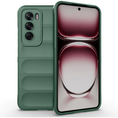 Afbeelding van imoshion Hoesje Geschikt voor Oppo Reno 12 Pro Siliconen EasyGrip Backcover Donkergroen