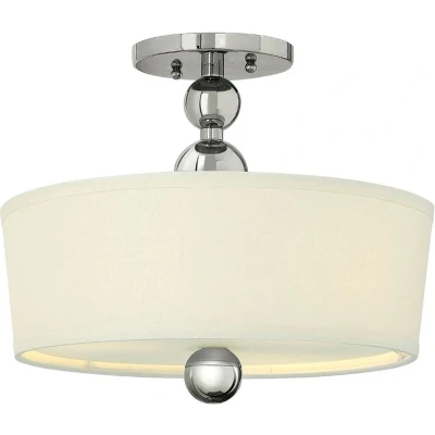 Afbeelding van Hinkley LED Plafondlamp Zelda 3X E27 Max 60W Dimbaar Polished Nickel