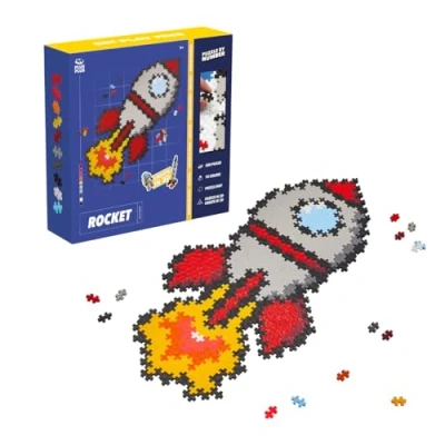 Afbeelding van Plus 500 creatieve bouwstenen puzzel rakete
