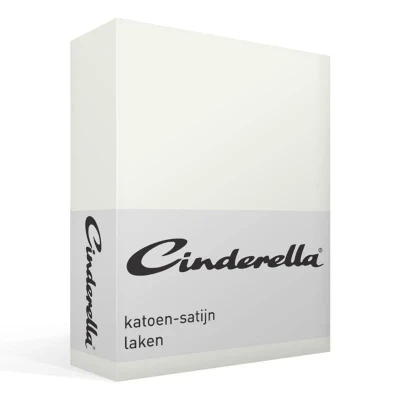 Image de drap couleur ivoire 240x270 cm Crème Satin coton Cinderella