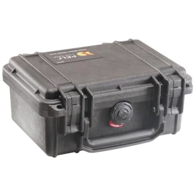 Afbeelding van PELI 1120 beschermende koffer voor DSLR&#039;s met pulserend licht of flitslicht, IP67 waterdicht en stofdicht, inhoud 2 l, gemaakt in de VS, schuimvrij, zwart