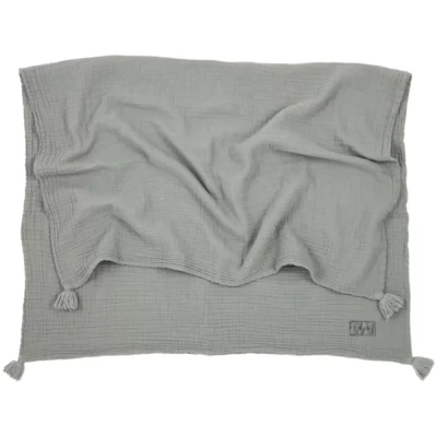 Afbeelding van Nobodinoz Wabi Sabi Dubbel Muslin Deken 65x100cm Azure