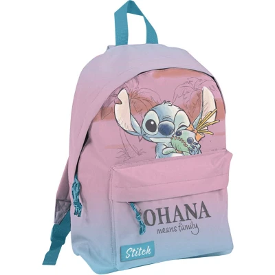 Afbeelding van Disney Lilo &amp; Stitch Rugzak (backpack) Roze / Blauw 29 CM Ohana Schooltas
