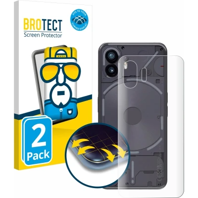 Afbeelding van BROTECT Screenprotector voor Nothing Phone (2) (Achterkant) Folie Beschermfolie transparant volledig dekking (2 Stuks)