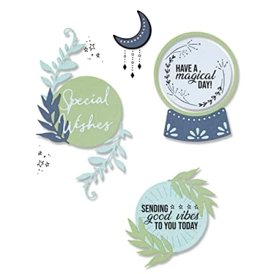 Afbeelding van Sizzix Framelits Die Set with Stamps Special Wishes