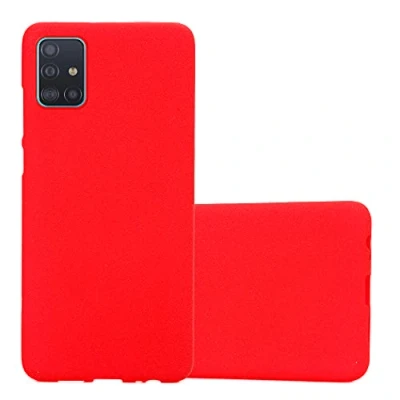 Afbeelding van Cadorabo Hoesje geschikt voor Samsung Galaxy A51 4G / M40s in FROST ROOD Beschermhoes gemaakt van flexibel TPU silicone Case Cover