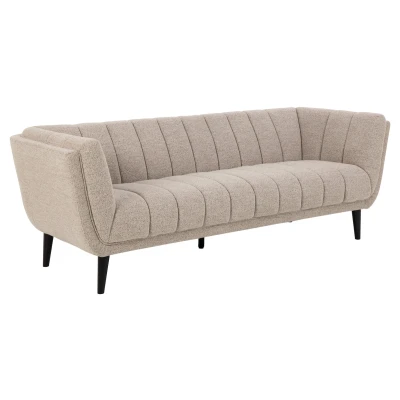 Afbeelding van Bank 3 Zits Stof Beige 218x87x76,5cm Giga Meubel