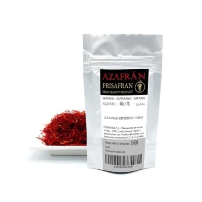 Image de FRISAFRAN Safran Filaments 25g en pistils Fil de Bio Biologique Pistil Sans Colorant ni Conservateur épice certifiée naturel