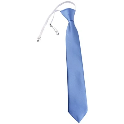 Afbeelding van TigerTie Security Veiligheidsstropdas, eenkleurig, elastiek voorgebonden, Blauw