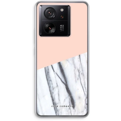 Afbeelding van Case Company® hoesje geschikt voor Xiaomi 13T A touch of peach Soft Cover Telefoonhoesje Bescherming aan alle Kanten en Schermrand