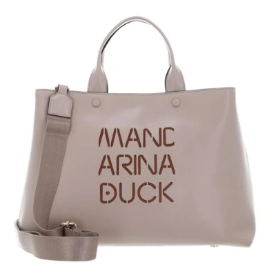 Afbeelding van MANDARINA Duck Handtas Schoudertas Lady Tote Whitecap Gray Beige
