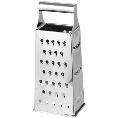 Afbeelding van Fackelmann 45447 rasp, 4 zijdig, 20 x 9 7 cm, roestvrij staal, zilverkleurig, cm