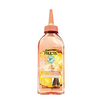 Afbeelding van Garnier Fructis Hair Drink Instant Lamellaire Verzorging voor Lengtes &amp; Glow Ananas Veganistische formule met 97% ingrediënten van natuurlijke oorsprong 200 ml