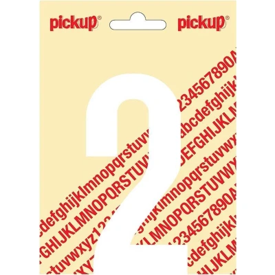 Afbeelding van Plakcijfer Nobel 120mm wit 2 Pickup
