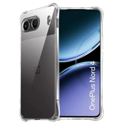 Afbeelding van FDHYFGDY Beschermhoesje voor OnePlus Nord 4, transparant, schokbestendig, zacht TPU