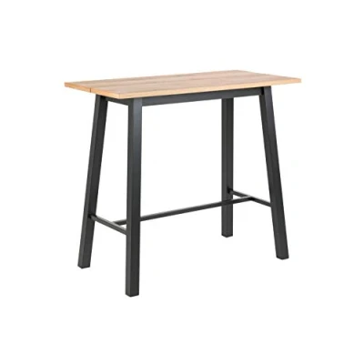 Afbeelding van Bartafel Liden eikenkleurig/zwart 105x58x117 cm Zwart Eikenhout