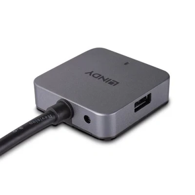Image de Lindy Concentrateur (hub) câble de 5 m 4 x USB 3.2 Gen 1 bureau