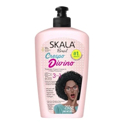 Afbeelding van SKALA Expert Masker/Conditioner Cream &quot;Crespo Divino&quot; 3 in 1 250 ml 100% veganistisch Voor kroezen, geeft het haar volume en glans