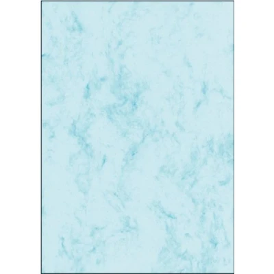 Afbeelding van Sigel designpapier A4 marmer blauw 200 grams 50 vel SI DP551