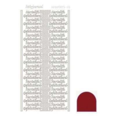 Afbeelding van Hobbydots sticker Mirror Red 10 stuks
