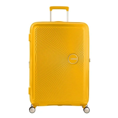 Afbeelding van American Tourister Soundbox Spinner 77 Expandable golden yellow Harde Koffer