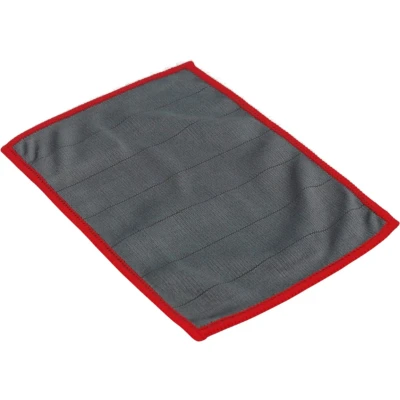 Afbeelding van Microvezeldoek Carbon 15 X 20 CM 5 stuks grijs met rode rand (gerecycled)