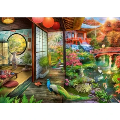 Afbeelding van Ravensburger Puzzel Theehuis in de Japanse Tuin Legpuzzel 1000 stukjes