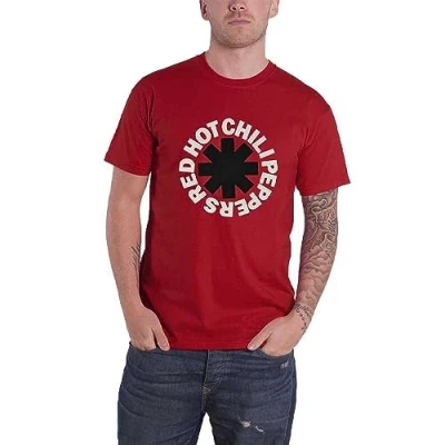 Afbeelding van Red Hot Chili Peppers Classic Asterisk Heren T shirt L Rood