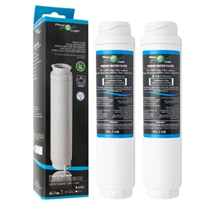 Afbeelding van FilterLogic FFL 110B 2 x waterfilter compatibel met SIEMENS Bosch NEFF vervangt UltraClarity 11034151 KSZ50UC0 filterpatroon voor Amerikaanse koelkast Ultra Clarity Water Filter