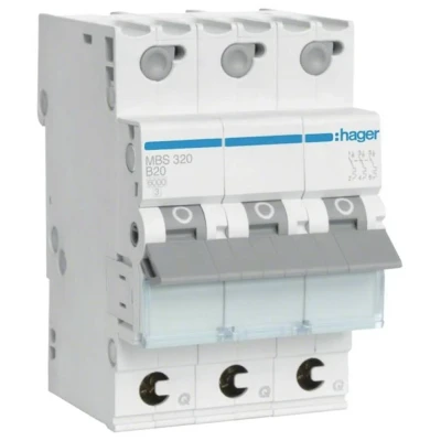 Afbeelding van Hager MBS320 Zekeringautomaat 3 polig 20 A 400 V