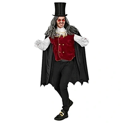 Afbeelding van Widmann Vampier &amp; Dracula Kostuum Valentino Vampiro Bloedjager Man Rood, Zwart XL Halloween Verkleedkleding