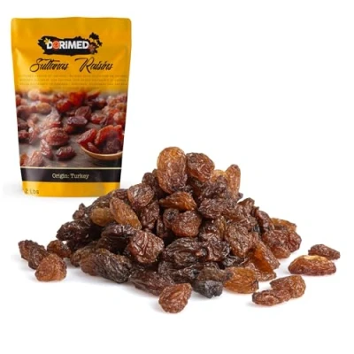 Afbeelding van Smyrna rozijnen, Sultanine druiven, gedroogde druiven,100% Turkse oorsprong, rijk aan vezels, hersluitbare zak 1 kg