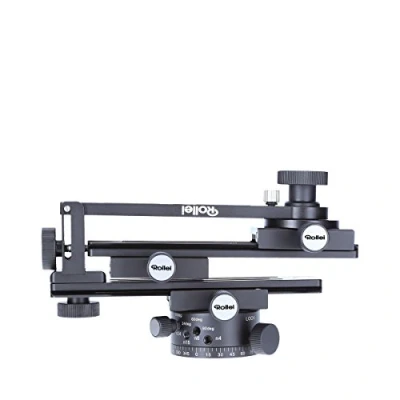 Afbeelding van Rollei Panoramische kop 200 Mark II 360 panoramakop met draagtas voor veilige bevestiging Draagkracht 3 kg Compatibel Acra Swiss Zwart