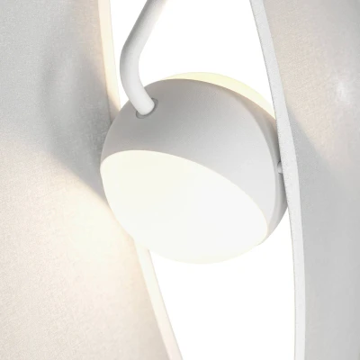 Afbeelding van Maytoni Reflex LED hanglamp, stoffen kap, 1 lamp.