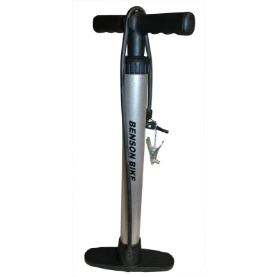 Afbeelding van Benson Fietspomp Classic Vloerpomp 850 gram Zilver/Zwart