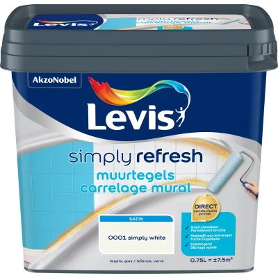 Afbeelding van Levis Simply Refresh Muurtegels Satin White 0.75L