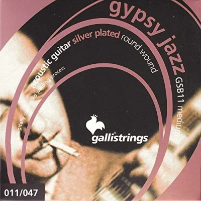 Afbeelding van Galli Strings Gypsy Jazz snaren voor Western gitaar Medium GSB11 met bal end