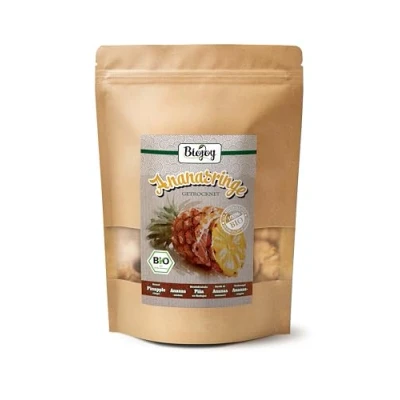 Afbeelding van Biojoy Biologische gedroogde ananas (250 g), hele plakjes