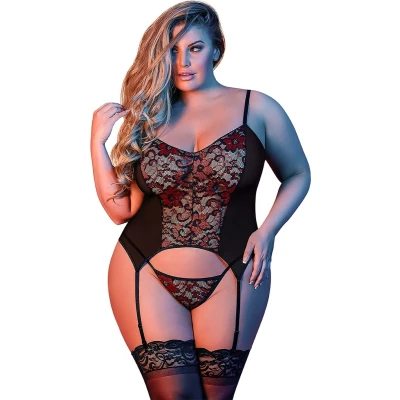 Afbeelding van Merry Widow &amp; G Set Zwart Queen Size