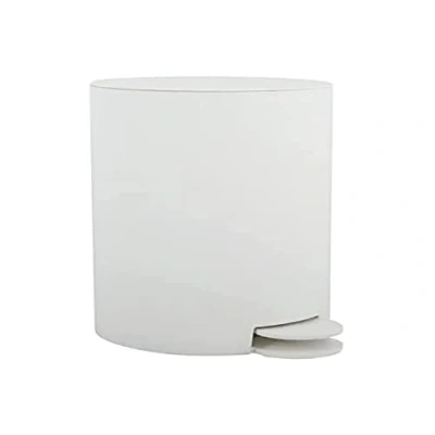 Afbeelding van MSV Prullenbak/pedaalemmer kunststof wit 3L klein model 15 x 27 cm Badkamer/toilet