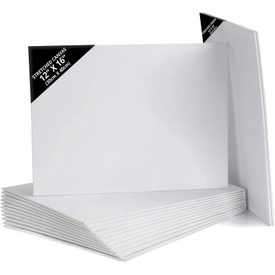 Afbeelding van Belle Vous 14 Pak Blanke Canvassen 30 x 40 cm Voorgerekte Canvas Paneel Borden Geschikt voor Acryl en Olieverf Schilderen, maar ook Schetsen Tekenen