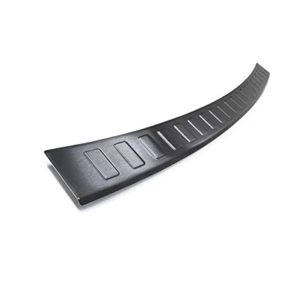 Afbeelding van teileplus24 L702 bumperbescherming V2A roestvrij staal voor Audi A4 B9 Avant 2019 met rand, kleur: antraciet geborsteld