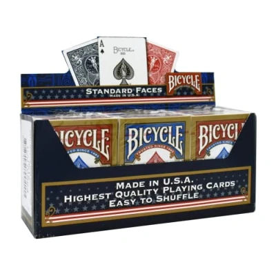 Afbeelding van Pakket van 12 Pokerkaarten Bicycle Standard (6 Blauw/6 Rood)