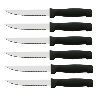 Afbeelding van CUPERINOX Set van 6 steakmessen met gekarteld lemmet, handvat polypropyleen, roestvrij staal, 11 cm