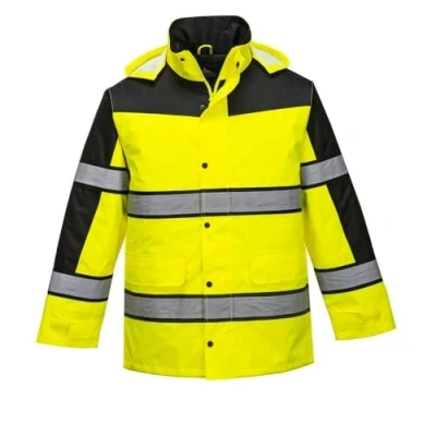 Afbeelding van Verkeersjack Geel/Zwart met reflectiestrepen Portwest S462